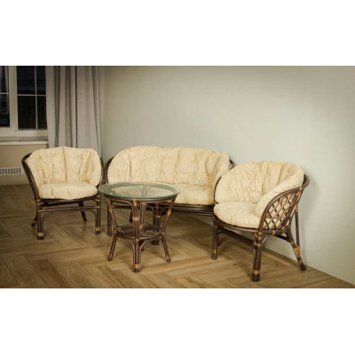 Подушка на диван Багама, полная бежевая, ткань шенилл