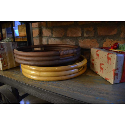 Поднос из ротанга круглый