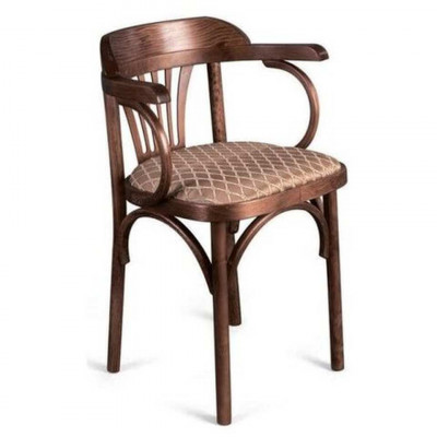 Кресло Венское мягкое с рогожкой, светло-коричневый