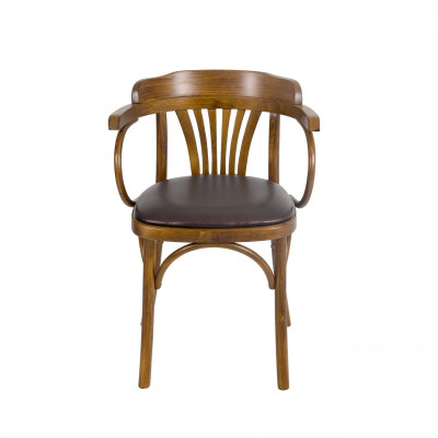 Венское кресло мягкое (светло-коричневый, экокожа)