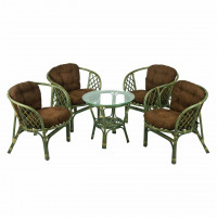 Комплект для большой компании из натурального ротанга