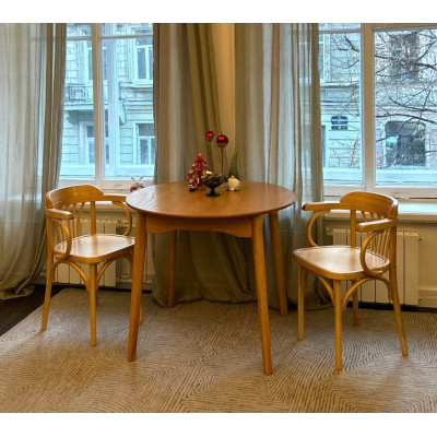 Обеденный стол Модерн, круглый, раздвижной (светлый бук)