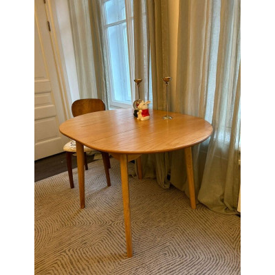 Обеденный стол Модерн, круглый, раздвижной (светлый бук)