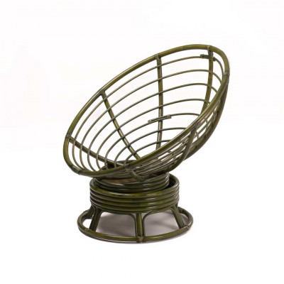 Вращающееся кресло Папасан в цвете олива