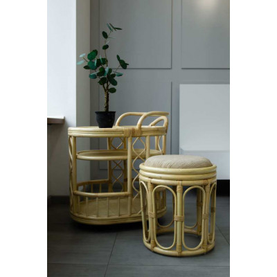 Пуф из ротанга 12/18