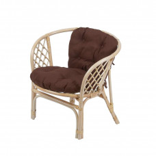 Кресло из ротанга Багама, подушка простая коричневая