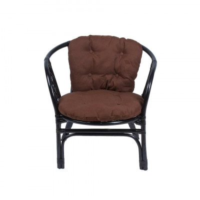 Кресло из ротанга Багама, подушка простая коричневая