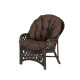 Кресло Черчилль (Рузвельт), подушка коричневая