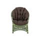Кресло Черчилль (Рузвельт), подушка коричневая