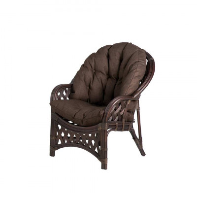 Кресло Черчилль (Рузвельт), подушка коричневая