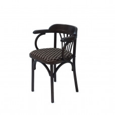 Кресло Венское мягкое с рогожкой, темно-коричневый