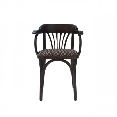 Кресло Венское мягкое с рогожкой, темно-коричневый