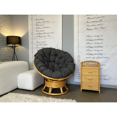 Вращающееся кресло Папасан в цвете мёд