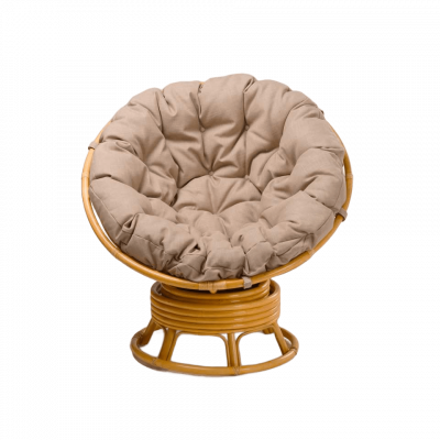 Вращающееся кресло Папасан в цвете мёд