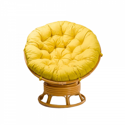 Вращающееся кресло Папасан в цвете мёд