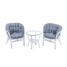 Багама Дуэт с серыми подушками (стол круглый)