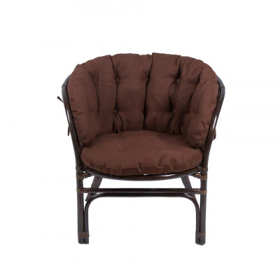 Кресло из ротанга Багама, подушка полная коричневая