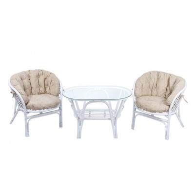 Багама Дуэт с овальным столом, подушки полные светлые