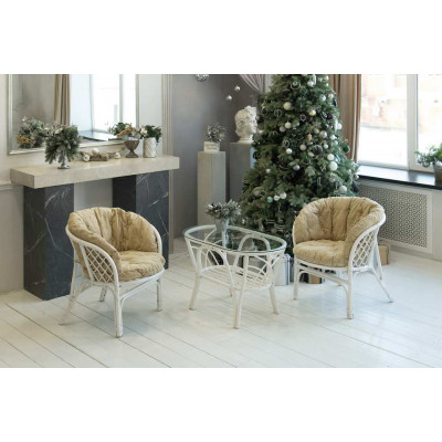 Багама Дуэт с овальным столом, подушки полные светлые