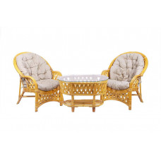 Черчилль Дуэт с овальным столом, подушки светлые