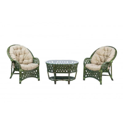 Черчилль Дуэт с овальным столом, подушки светлые