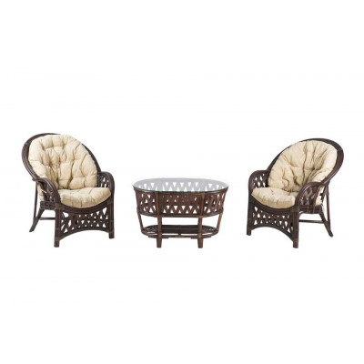 Черчилль Дуэт с овальным столом, подушки светлые