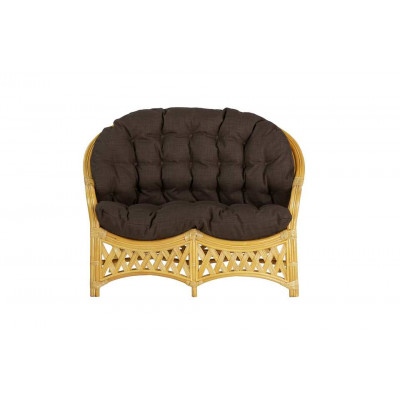 Диван 2-местный Черчилль, подушка коричневая