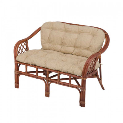Диван 2-местный из натурального ротанга Маркос