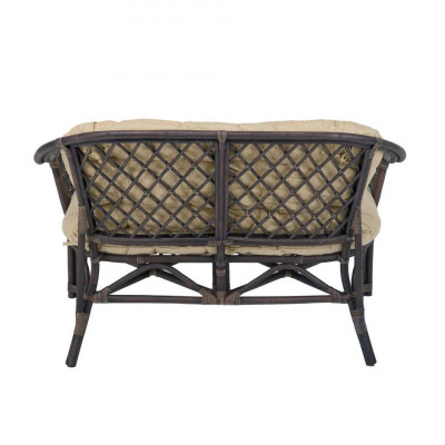 Диван 2-местный из натурального ротанга Маркос