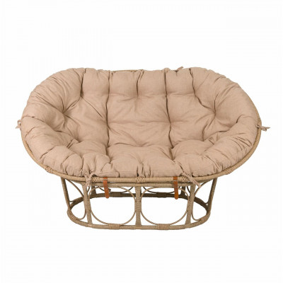 Диван для сада Мамасан с бежевой подушкой