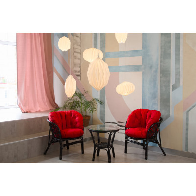 Багама Дуэт с красными подушками (стол круглый)