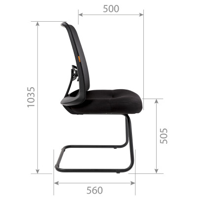  CHAIRMAN 535V Сетчатый акрил черный / Полиэстер черный купить в Екатеринбурге