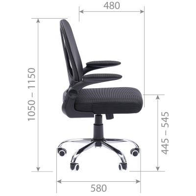 CHAIRMAN CH650 Сетчатый акрил черный / Полиэстер черный, купить в Екатеринбурге