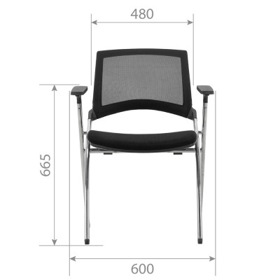 CHAIRMAN CH890 Сетчатый акрил черный / Полиэстер черный купить в Екатеринбурге