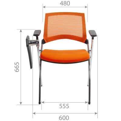 CHAIRMAN CH890 с пюпитром Сетчатый акрил оранжевый / Полиэстер оранжевый купить в Екатеринбурге