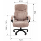 Кресло CHAIRMAN HOME 401 Ткань велюр S темно-бежевый