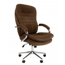 Кресло CHAIRMAN HOME 795 Ткань велюр, цвет коричневый