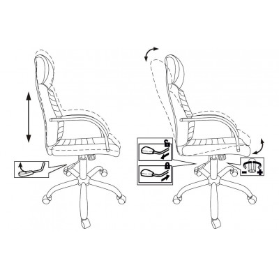 Кресло руководителя Бюрократ T-8010SL черный эко.кожа