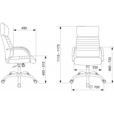 Кресло руководителя Бюрократ T-8010SL черный эко.кожа