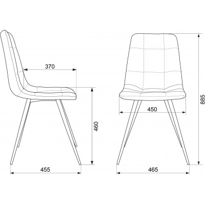 Стул для кухни Бюрократ KF-9_4комплект 4шт серый Alfa 44