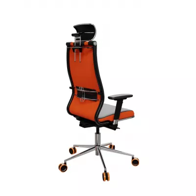 Кресло SynchroSit 10 B2-160D - X2+Extra /Km39/Wm12/D03P/H13mL-2D(M24.B23.G18.W37) (Черный-Оранжевый)