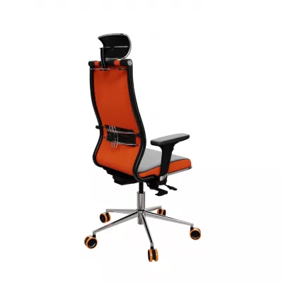 Кресло SynchroSit 10 B2-160D - X2+Extra /Km39/Wm12/D02P/H13mL-1DF(M18.B23.G18.W37) (Черный-Оранжевый)