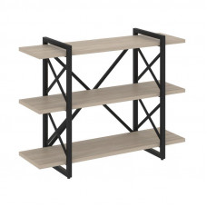 Loft Стеллаж на рег. опорах-3 полки VR.L-MST.O-3.8V Дуб Аттик/Металл Черный 1200*400*910