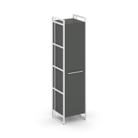 Rift Шкаф 4 ниши узкий RF.SU-41 (L) Антрацит NEW/Металл Белый/Белый Ручки 420*396*1648