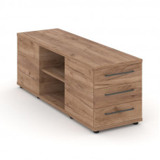 Rift Тумба опорная/приставная RF.TOPD-001 Дуб Табак/Черный Ручки 1232*450*523