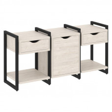 Loft Тумба на регулируемых опорах VR.L-TN-6.O Денвер Светлый/Металл Черный 1440*460*719