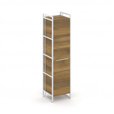 Rift Шкаф 4 ниши узкий RF.SU-41 (L) Сандал Янтарный/Металл Белый/Белый Ручки 420*396*1648