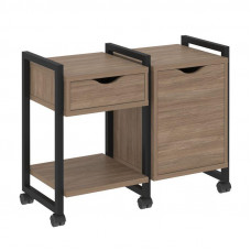 Loft Тумба на колесных опорах VR.L-TN-3.K Дуб Аризона/Металл Черный 970*460*767