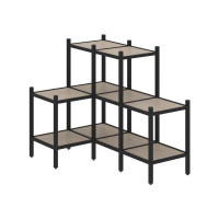 Loft Угловой внутренний стеллаж VR.L-37 Дуб Аттик/Металл Черный 862*1278*1047