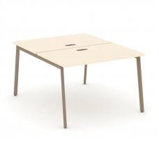 Estetica Рабочая станция 2 места ES.D.RS-2.2-LP Сатин/Металл Латте 1180*1500*750
